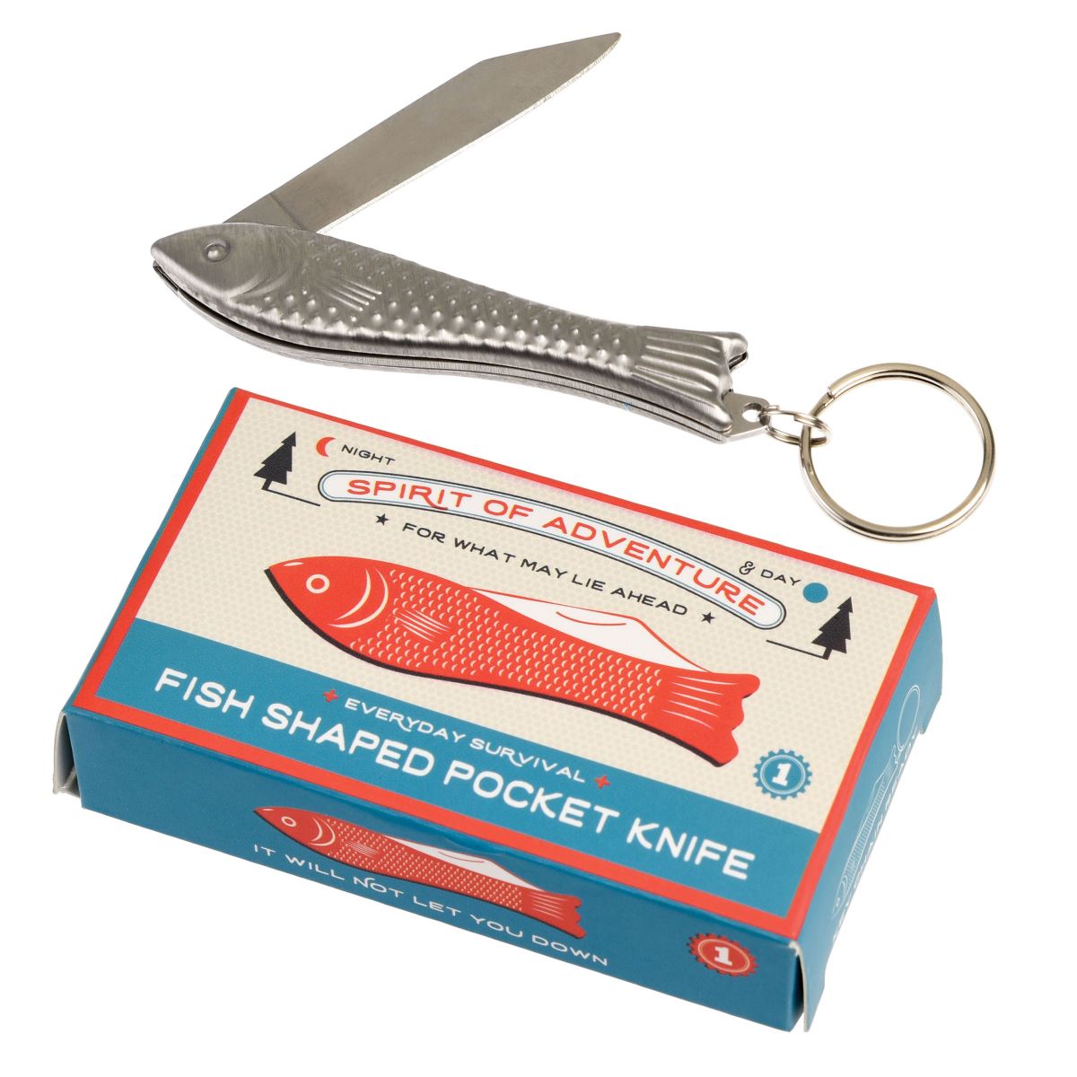Spirit Of Adventure - Fish Shaped Pocket Knife Keyring