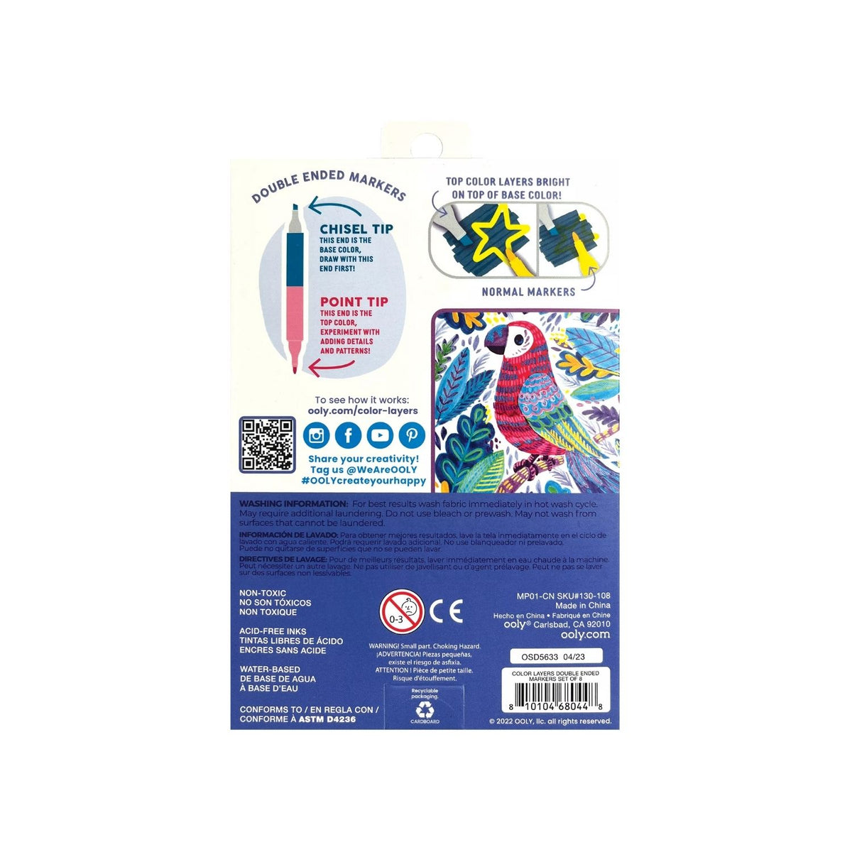 Packaging of &#39;Colour Layers Double-Ended Layering Markers - Set of 8 / 16 Colours&#39; showing multiple colorful markers and the text indicating the quantity and age suitability.