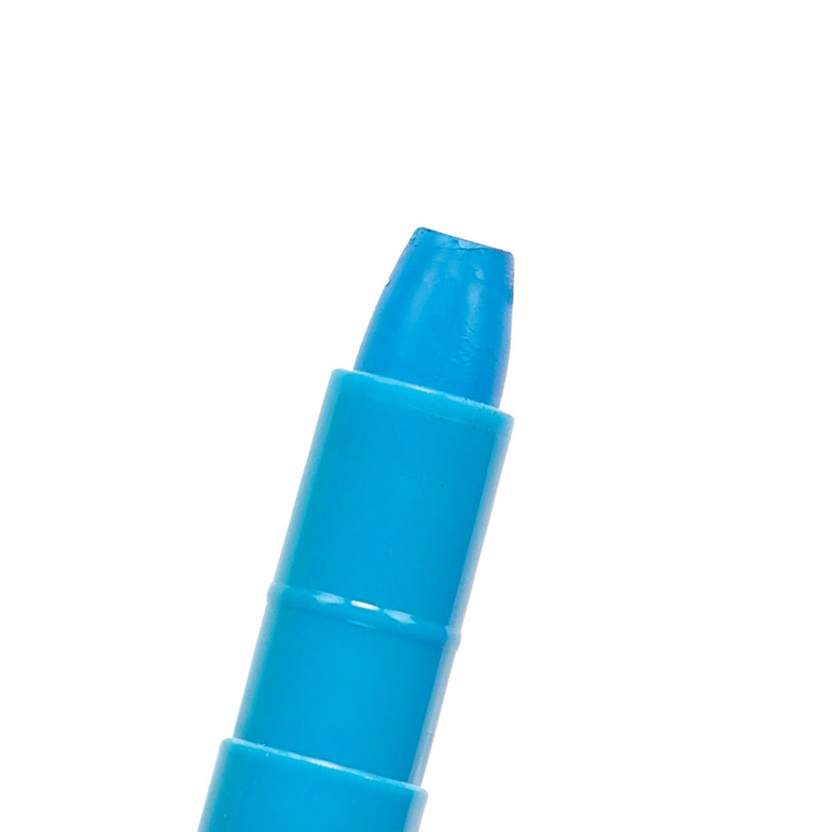Close up of blue crayon