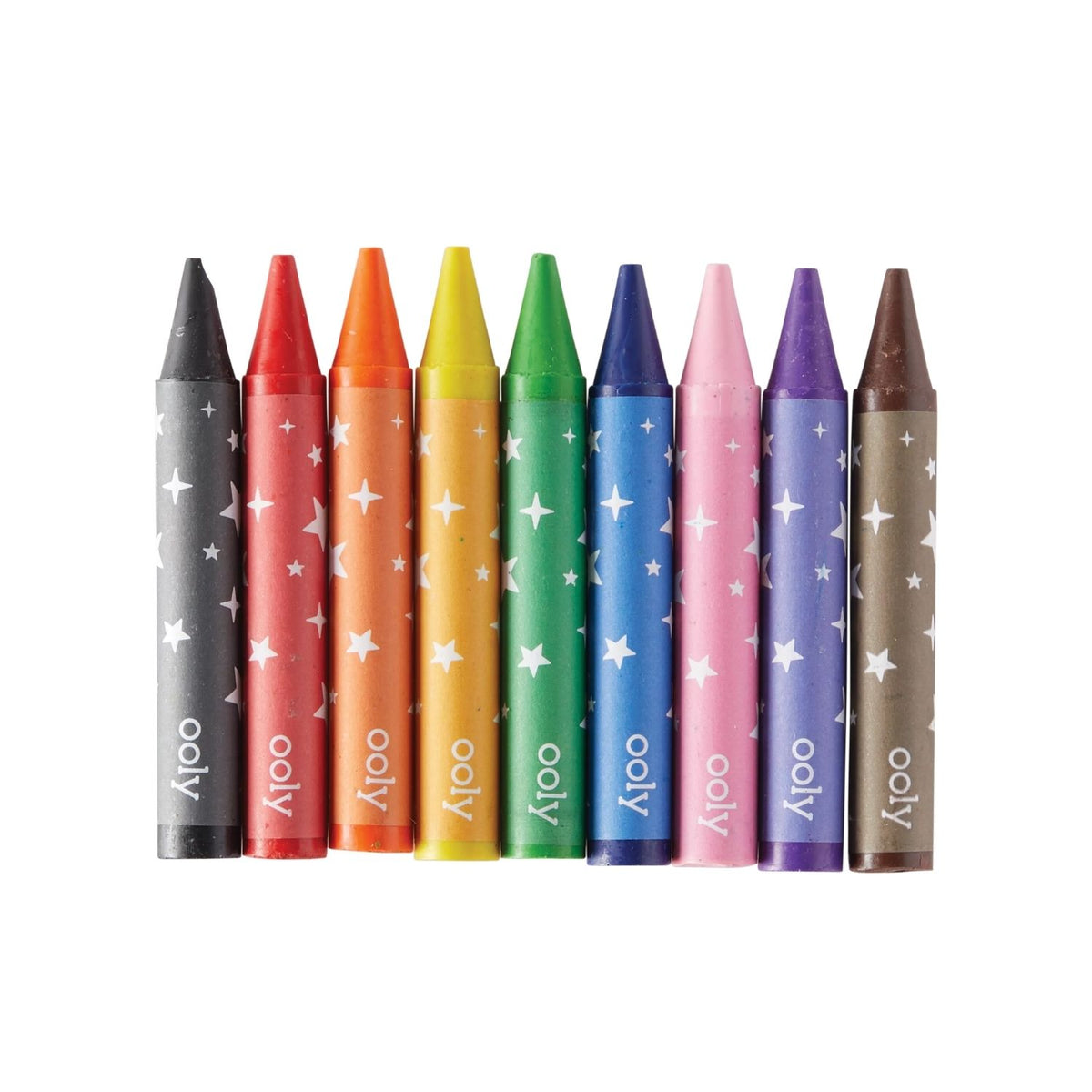 A carry along coloring book and crayon set with a Dinoland theme, featuring 9 jumbo crayons and 48 dinosaur-themed coloring pages packaged in a green and blue box with illustrations of colorful dinosaurs.