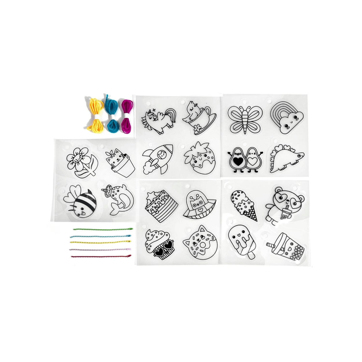 Contents of Shrinks it laid out on white background