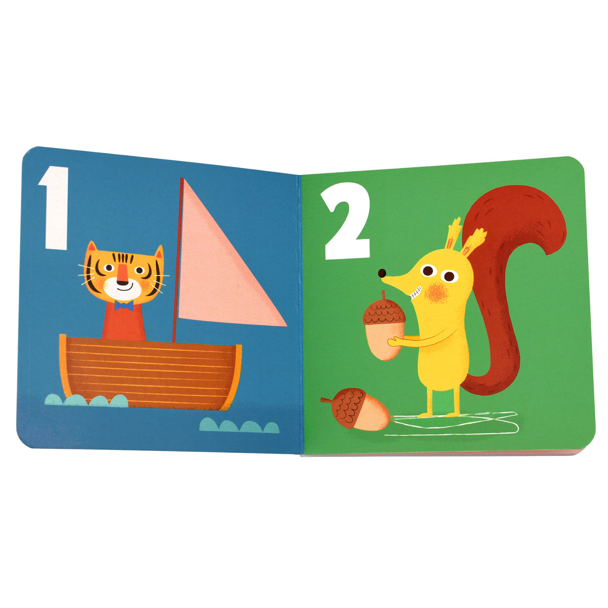 Animals first book of numbers opened