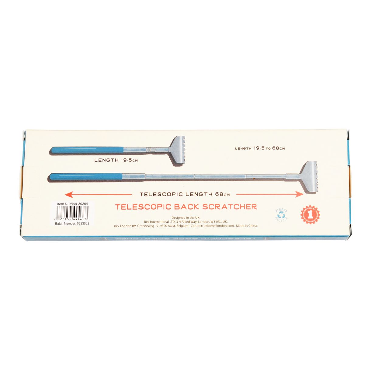 Back scratcher from Rex London back of box