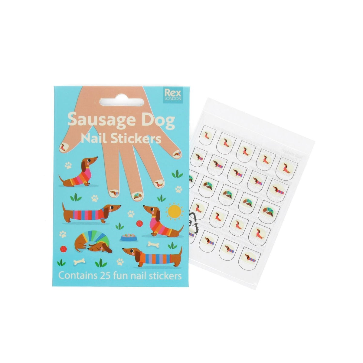 Children&#39;s Nail Stickers - Sunny Sausage Dog