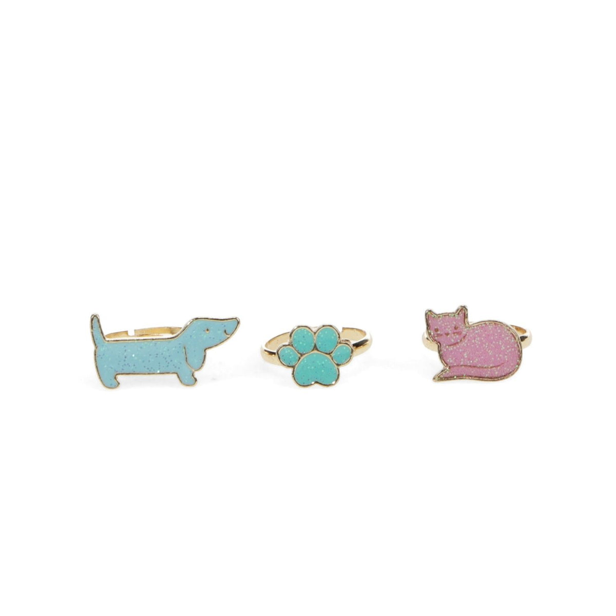 Glitter Rings (Set Of 3) - Dog &amp; Cat