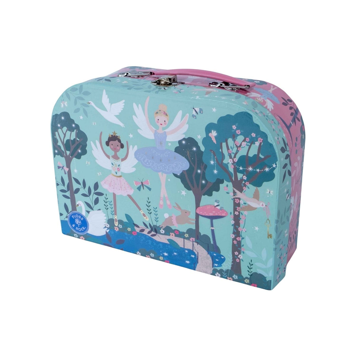 Children's tea set case with fairy design on a white background