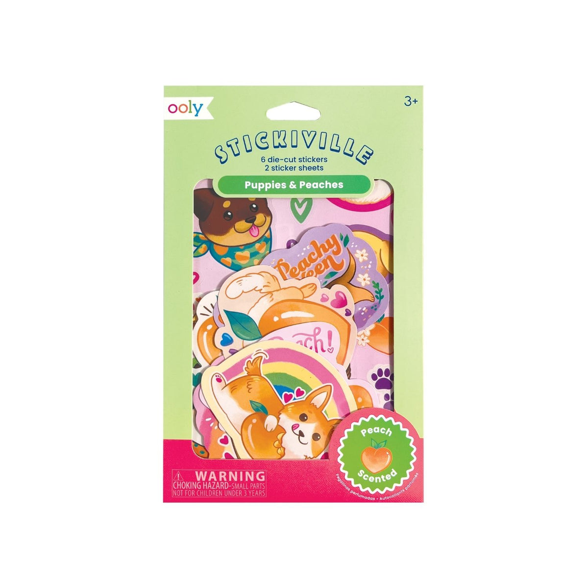Ooly Stickiville stickers packaging with cartoon characters on a white background