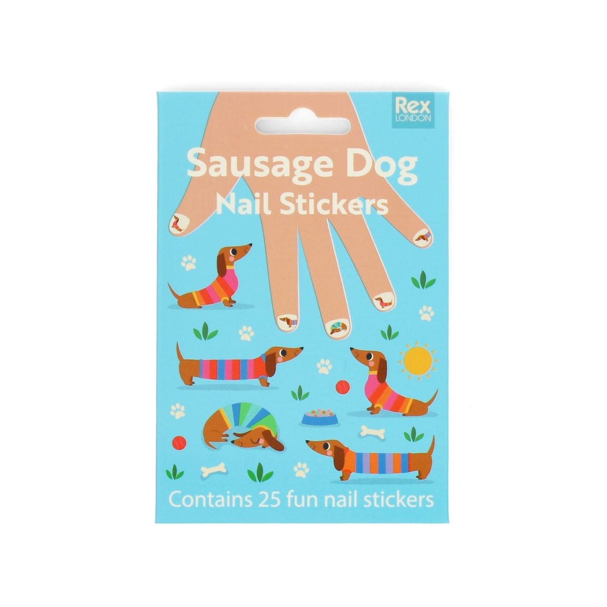 Children&#39;s Nail Stickers - Sunny Sausage Dog