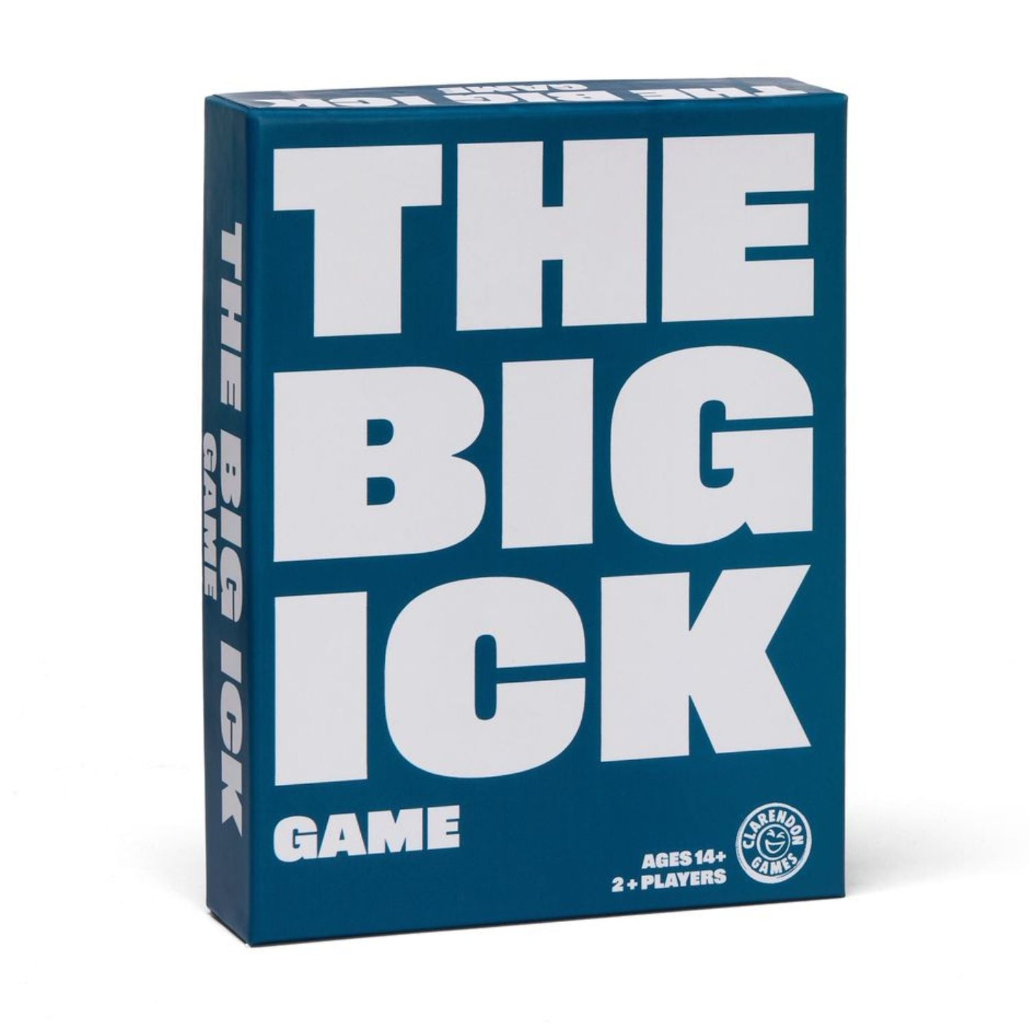 The Big Ick Game party box showcasing its modern, trend-driven branding, bold typography, and eye-catching cover design.