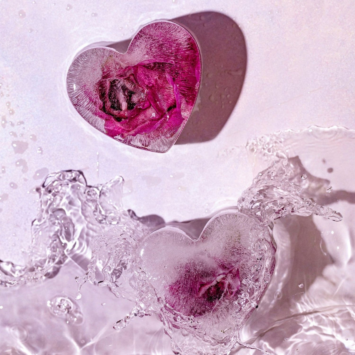 Keep drinks cool with slow-melting heart shapes. This silicone heart ice cube tray is easy to clean and perfect for cocktails, chocolates, or bath bombs.