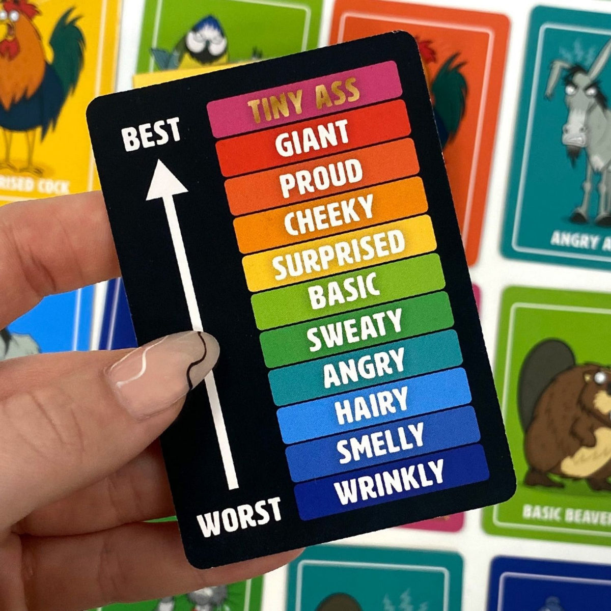 Giant Beaver is a Tiny Ass! this outrageous boasting card game 