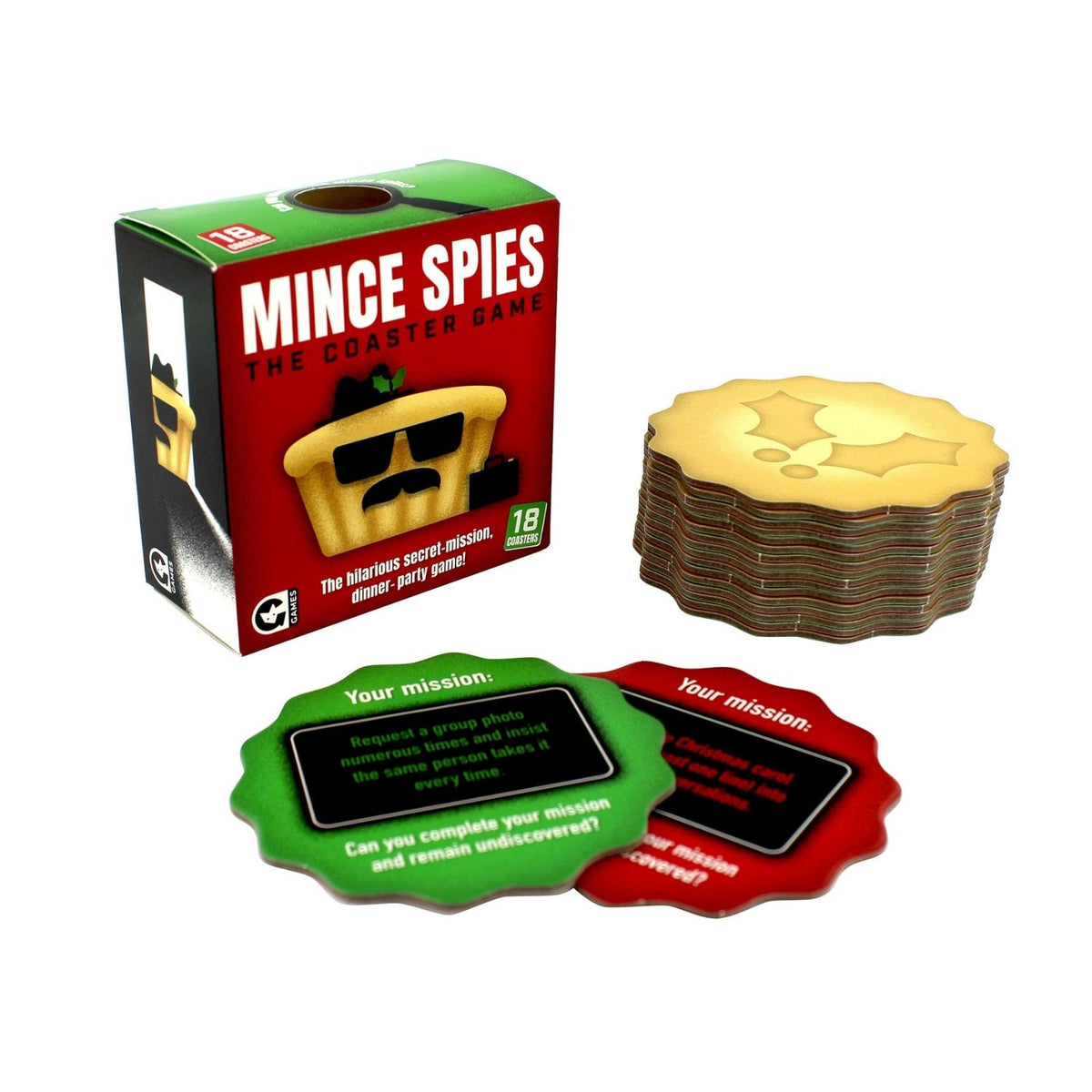 Mince Spies game set with cards and packaging 