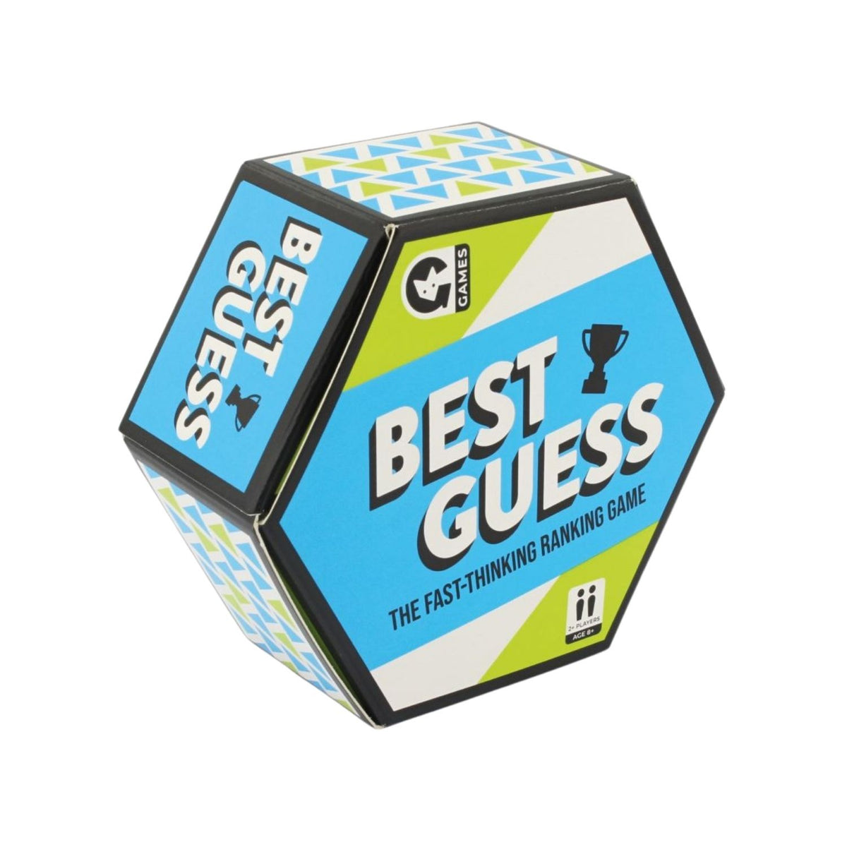 Best guess by Ginger Fox in hexagon shape container. 