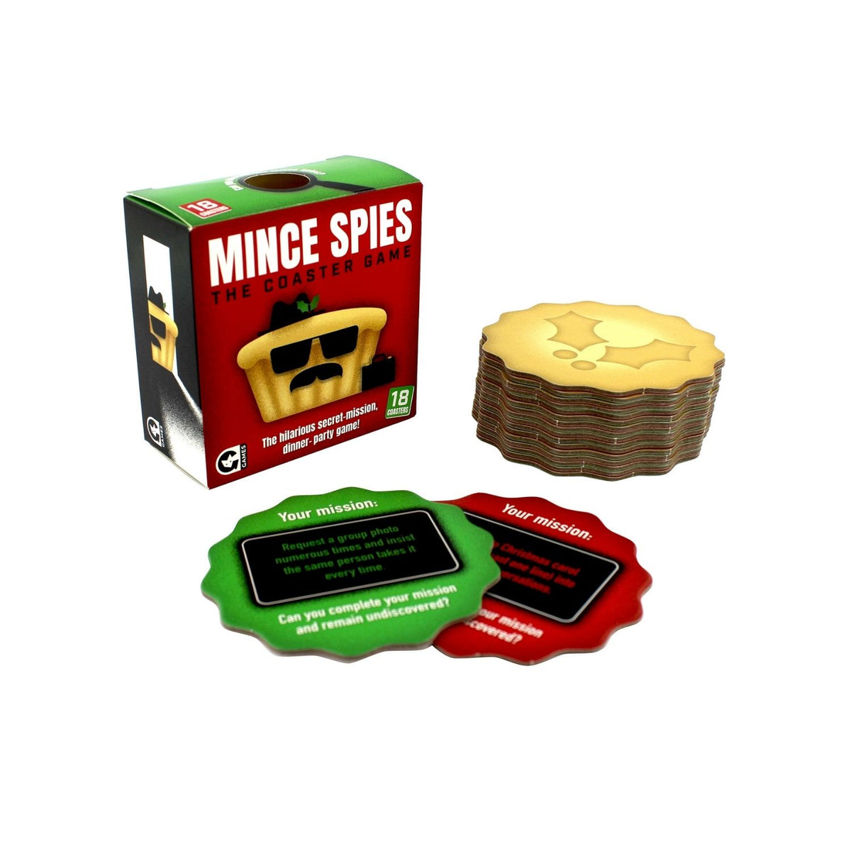 a box of mince spies a coaster game