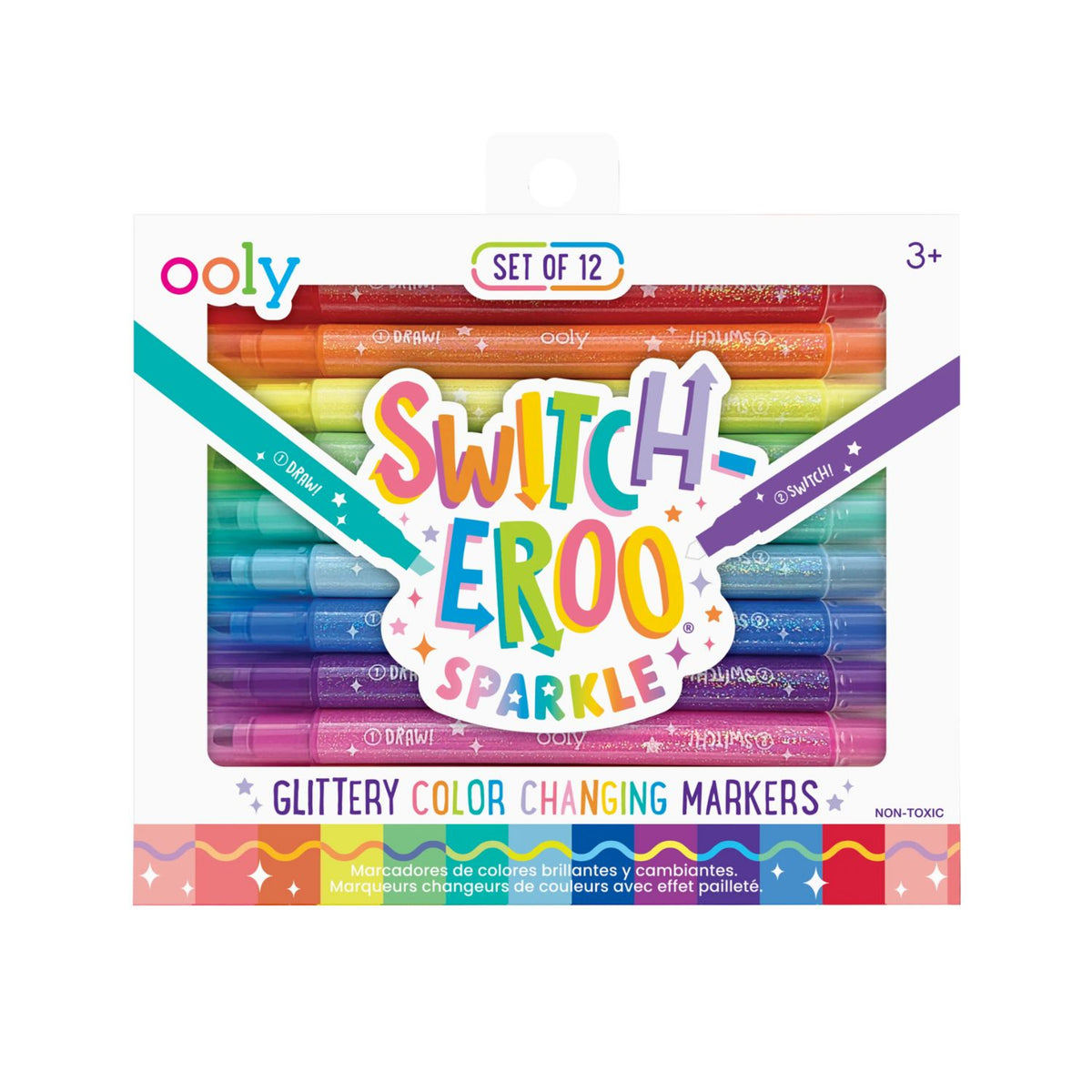 Ooly - Switch-eroo! Sparkle Glitter Colour-Changing Markers (Set of 12)