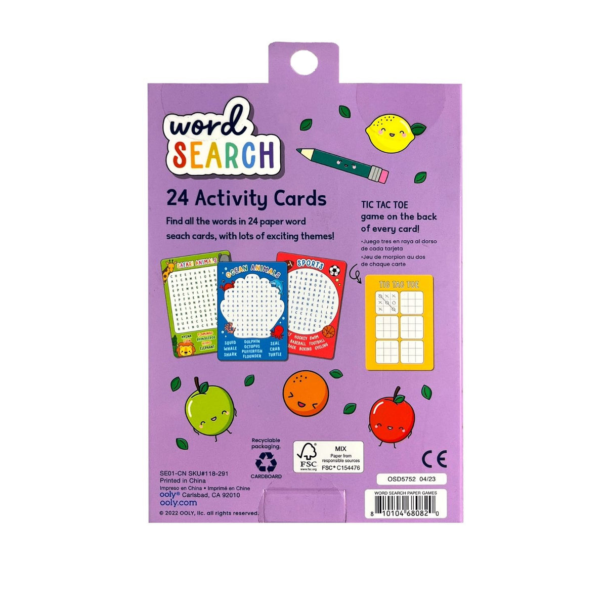 Word Search Activity Cards