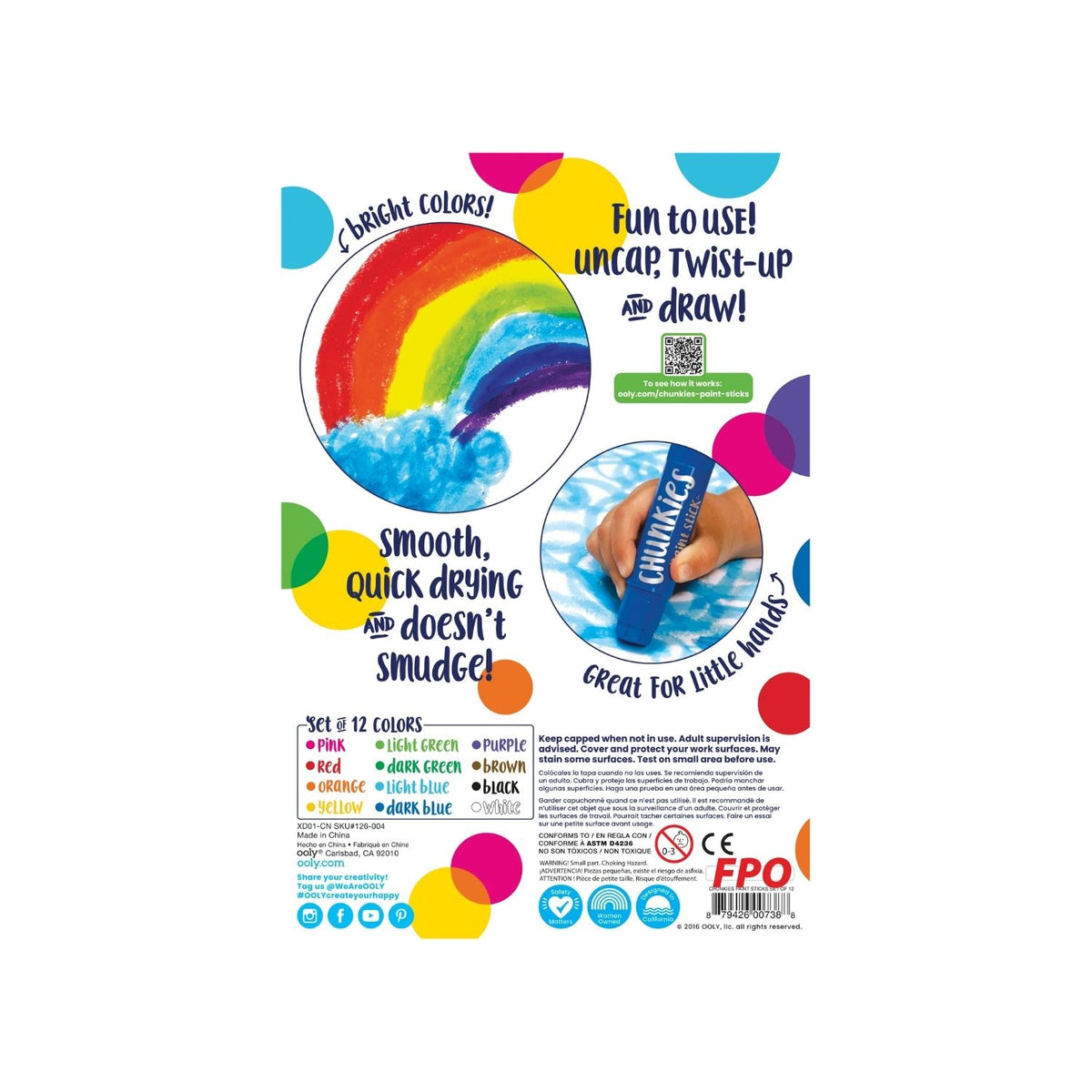 Chunkies Paint Sticks - Set of 12