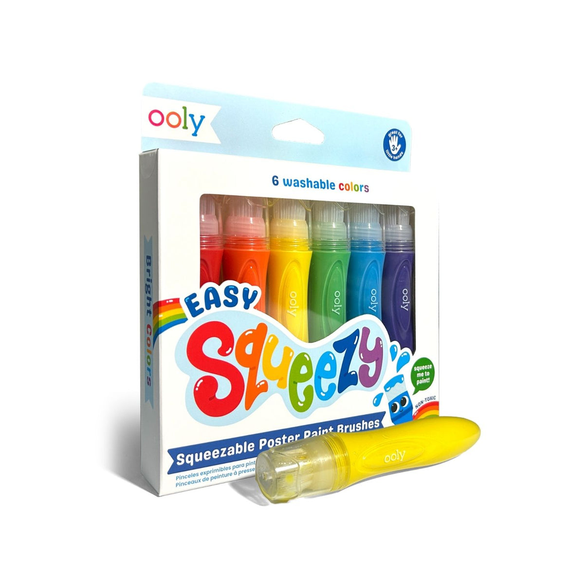 Easy Squeezy: Squeezable Poster Paint Brushes (Set of 6)