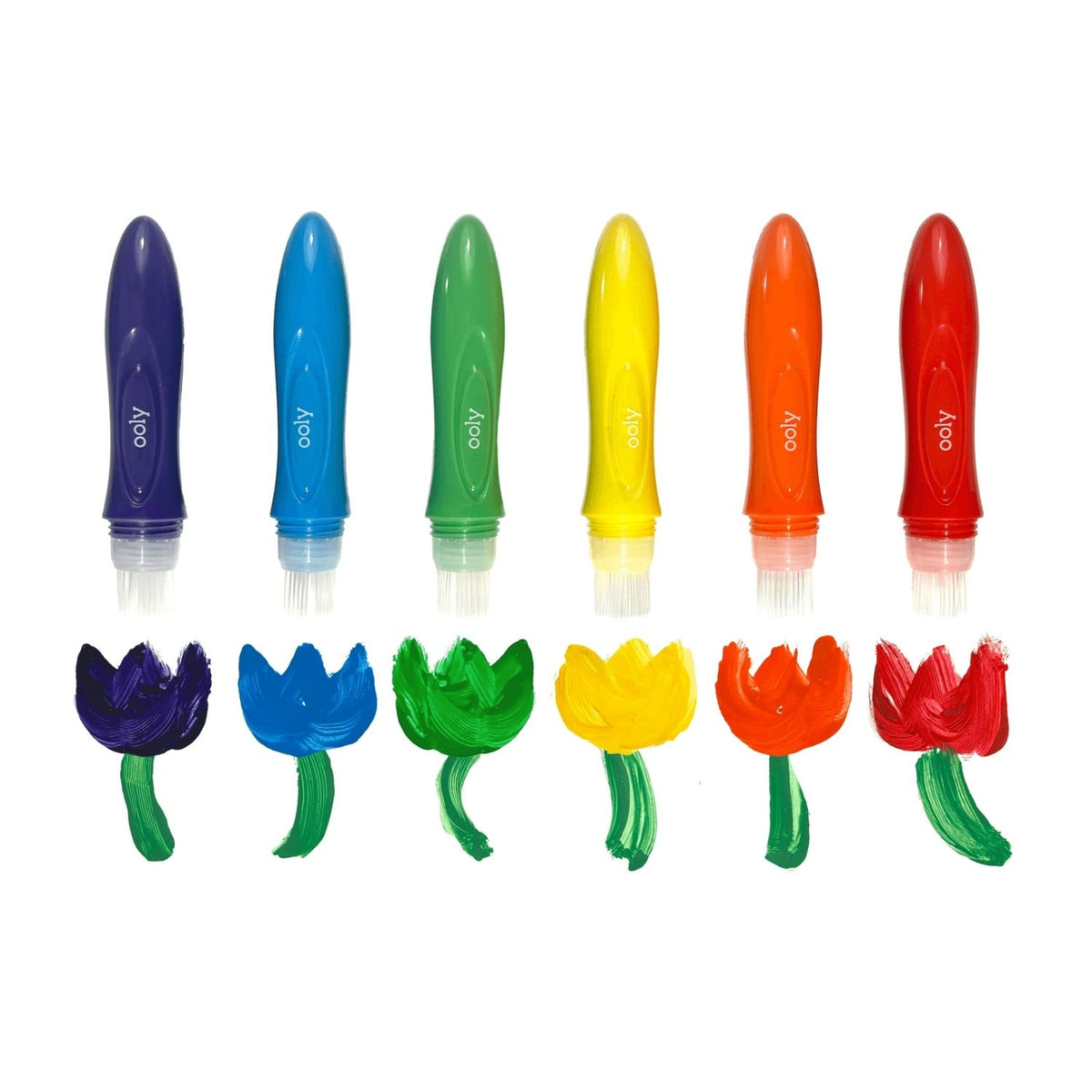 Easy Squeezy: Squeezable Poster Paint Brushes (Set of 6)