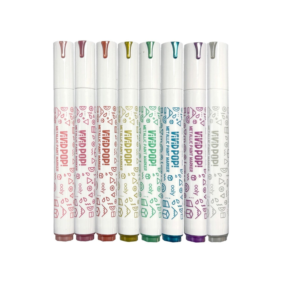 Vivid Pop! Water Based Paint Markers Metallic - Set of 8