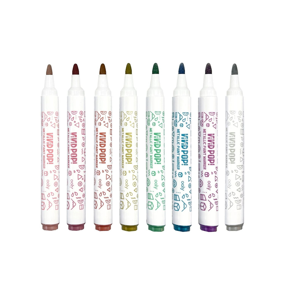 Vivid Pop! Water Based Paint Markers Metallic - Set of 8