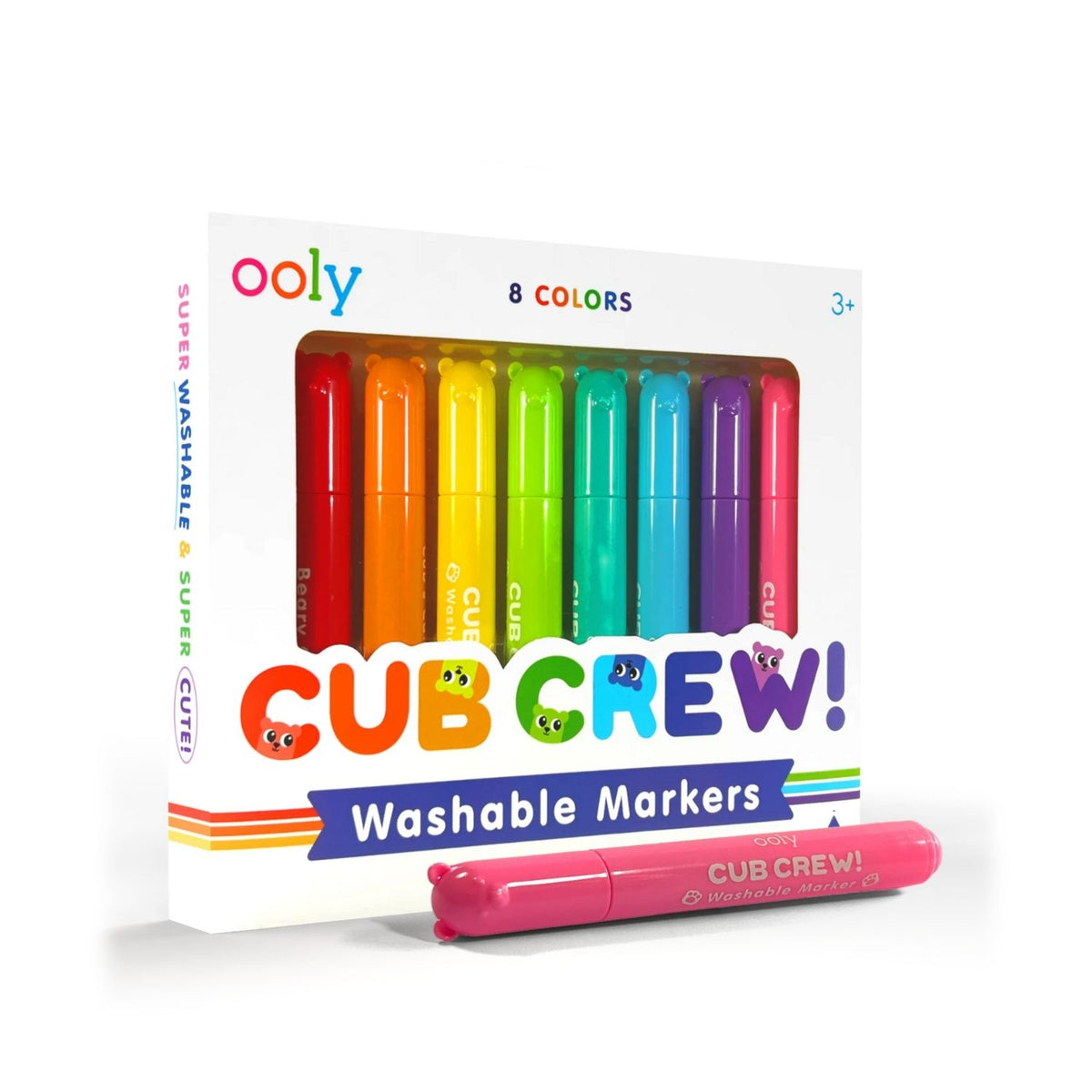 Bold colour meets easy cleanup. High-quality, smooth-flow markers in a compact, charming design. The perfect screen-free travel companion for young artists.