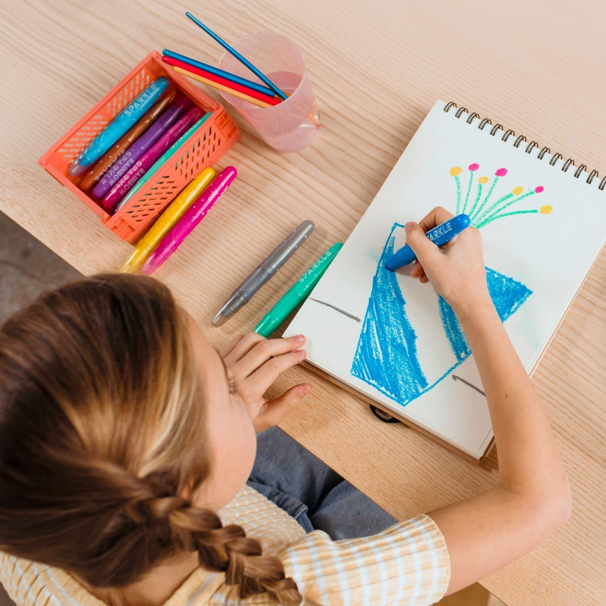 Rainbow Sparkle Watercolour Gel Crayons - Set of 12