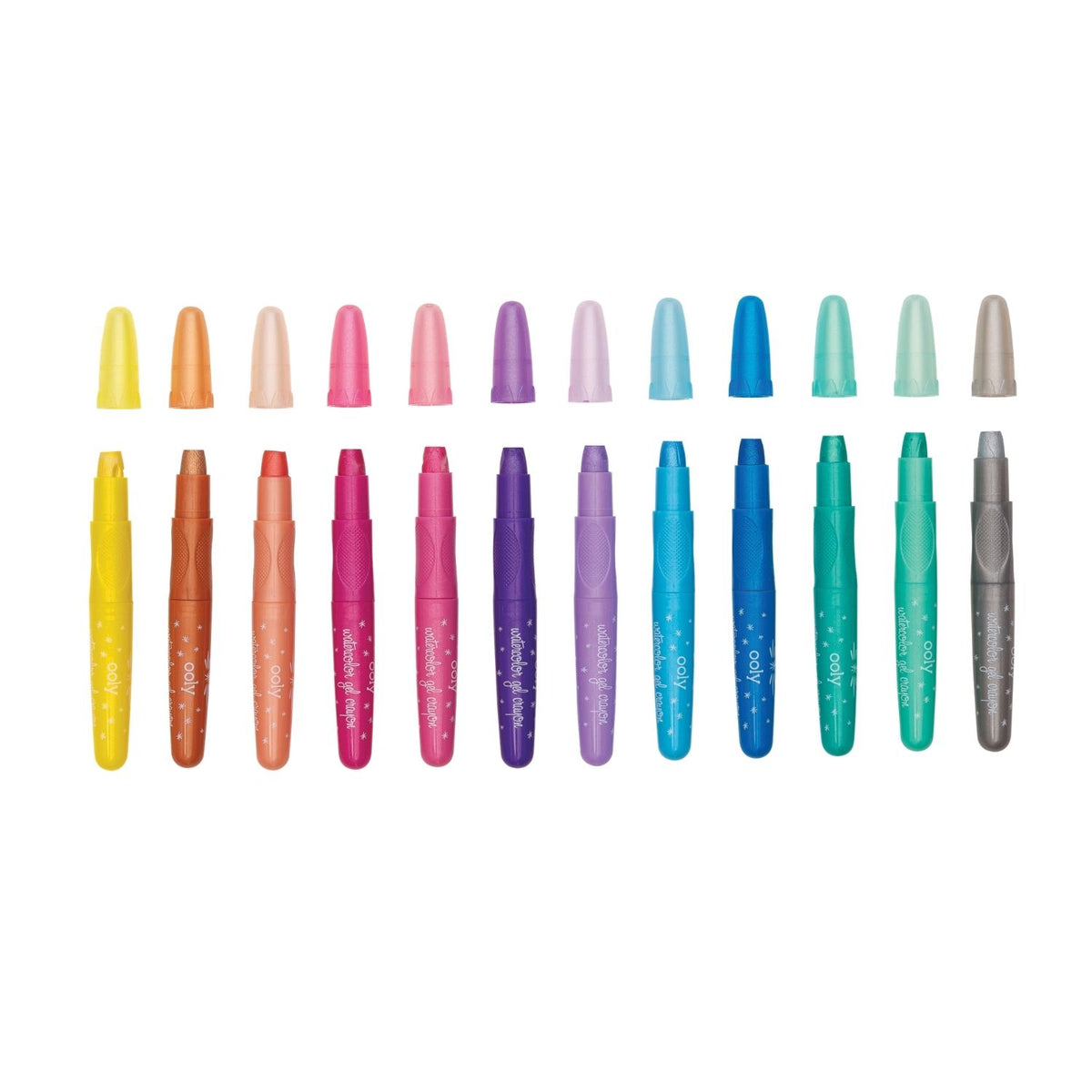 Rainbow Sparkle Watercolour Gel Crayons - Set of 12