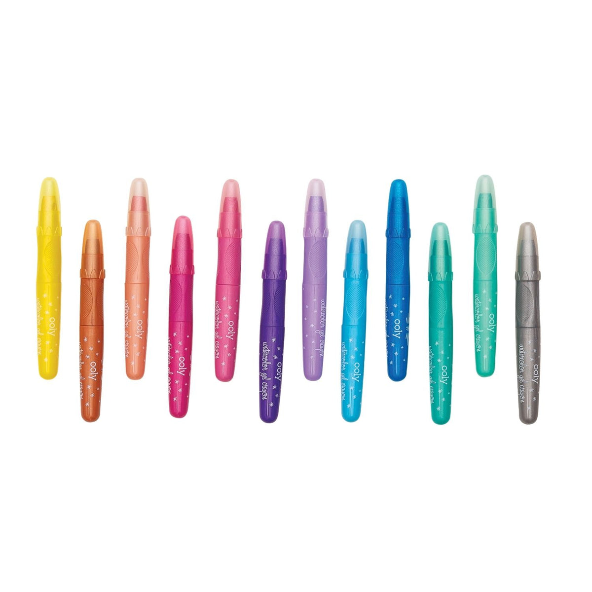 Rainbow Sparkle Watercolour Gel Crayons - Set of 12