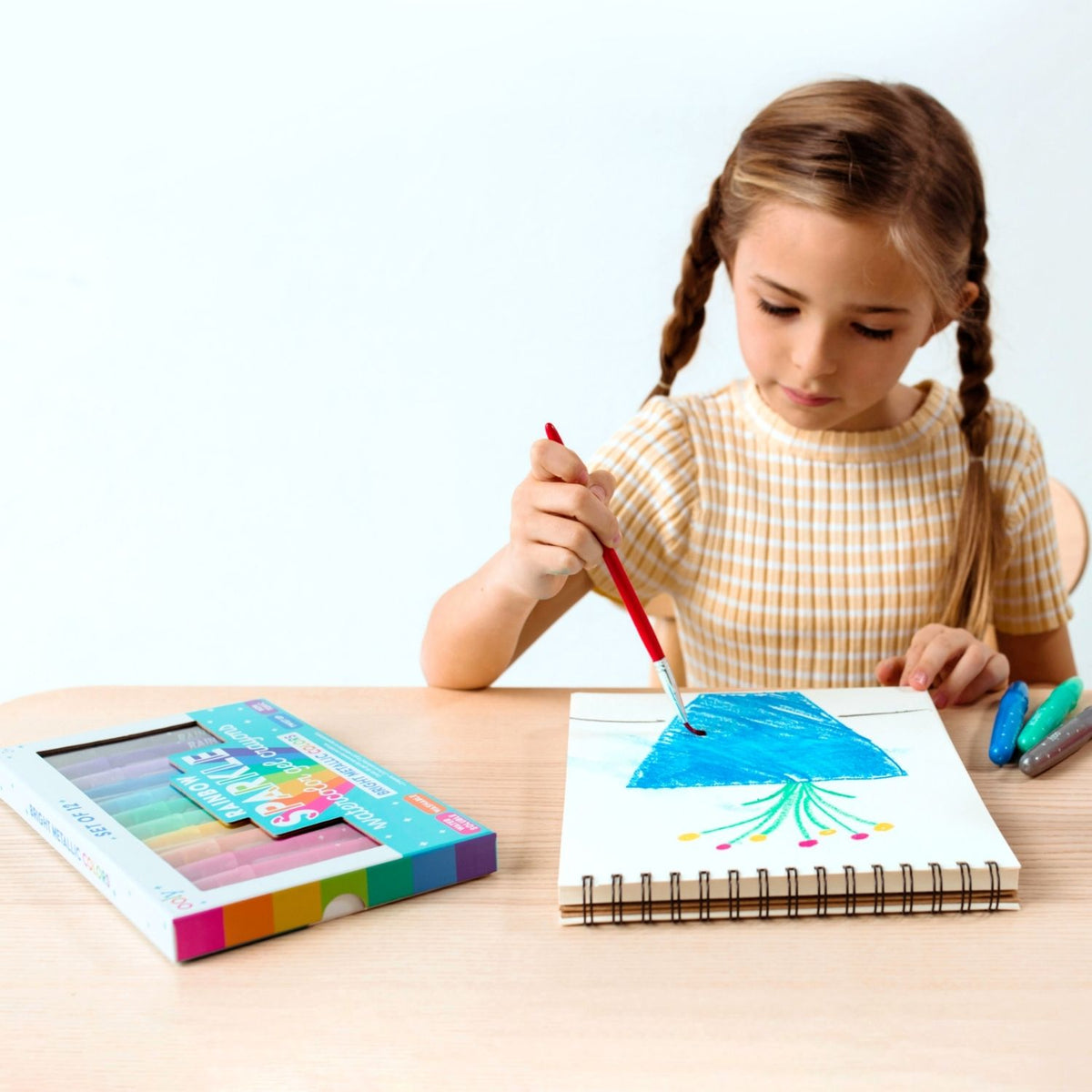 Rainbow Sparkle Watercolour Gel Crayons - Set of 12