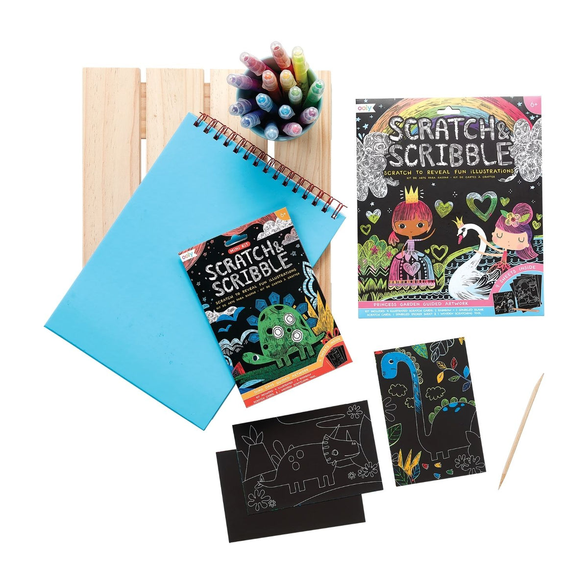 Mini Scratch & Scribble Art Kit - Dino Days