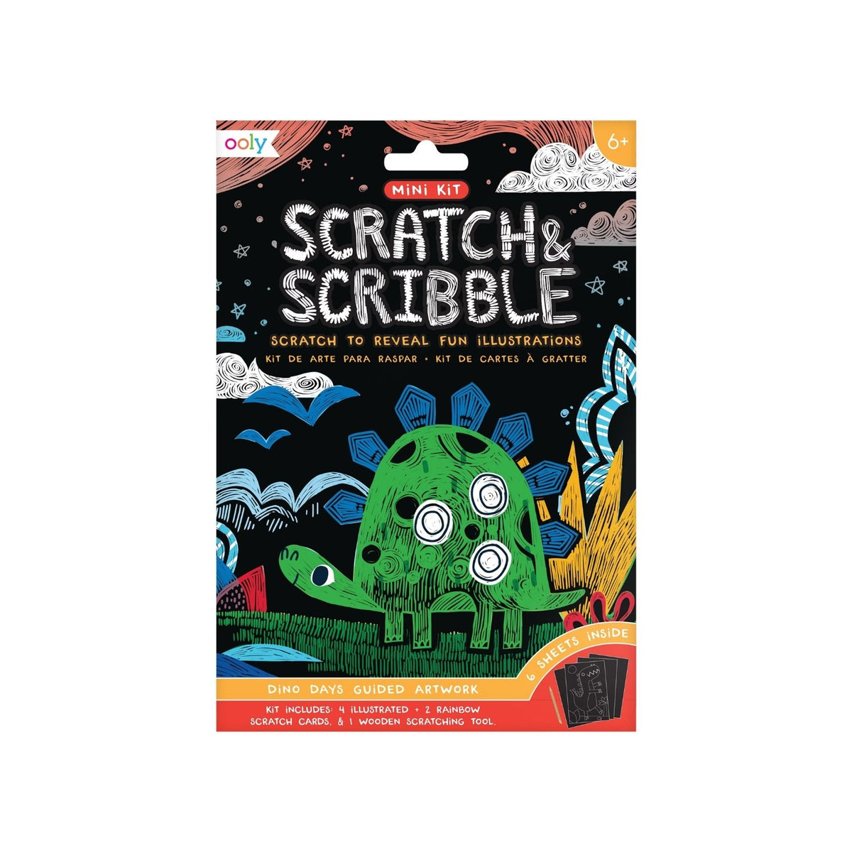 Mini Scratch & Scribble Art Kit - Dino Days