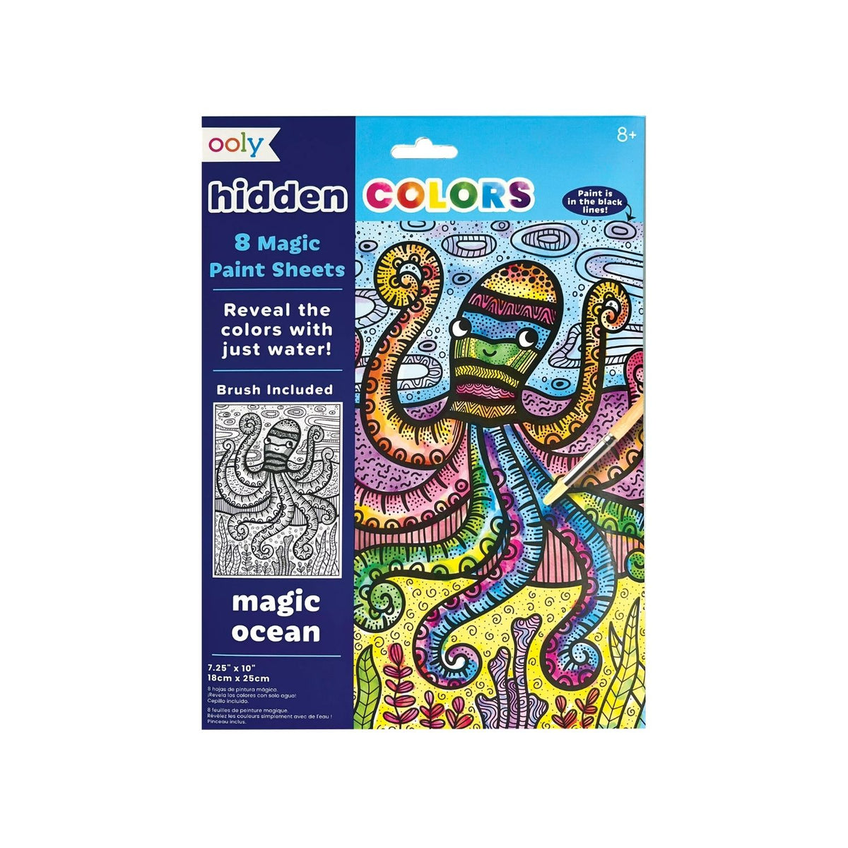 Hidden Colours Magic Paint Sheets - Magic Ocean