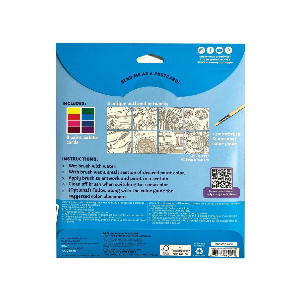 Scenic Hues DIY Watercolour Art Kit - Ocean Paradise