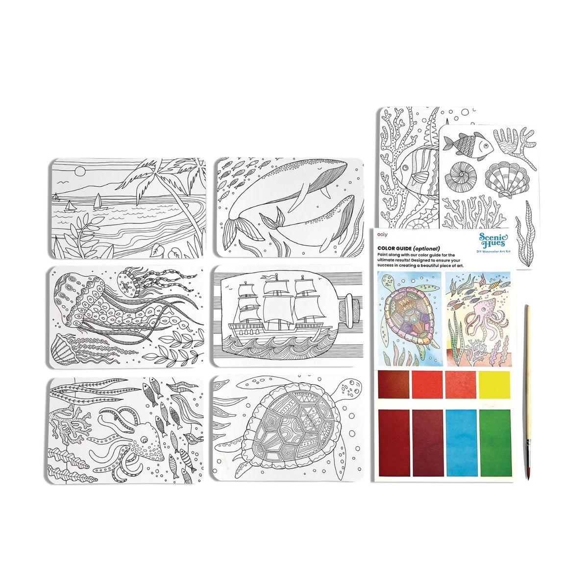 Scenic Hues DIY Watercolour Art Kit - Ocean Paradise