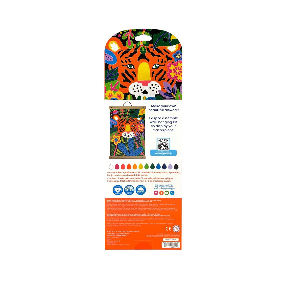 Paintology Paint-By-Number Canvas Kit - Tiger Eyes