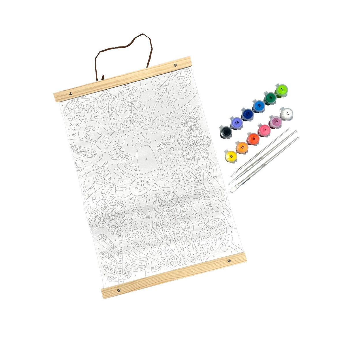 Paintology Paint-By-Number Canvas Kit - Tiger Eyes