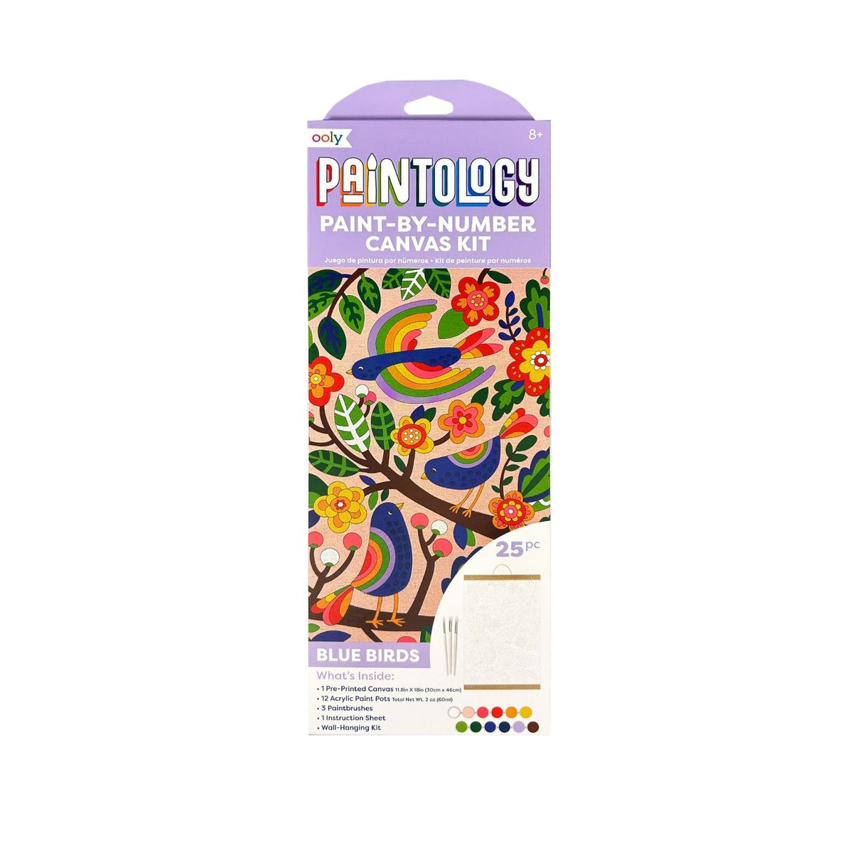 Paintology Paint-By-Number Canvas Kit - Blue Birds