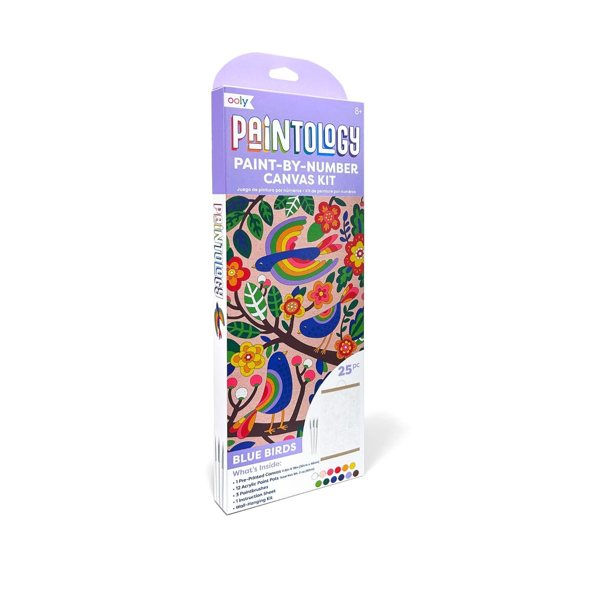 Paintology Paint-By-Number Canvas Kit - Blue Birds