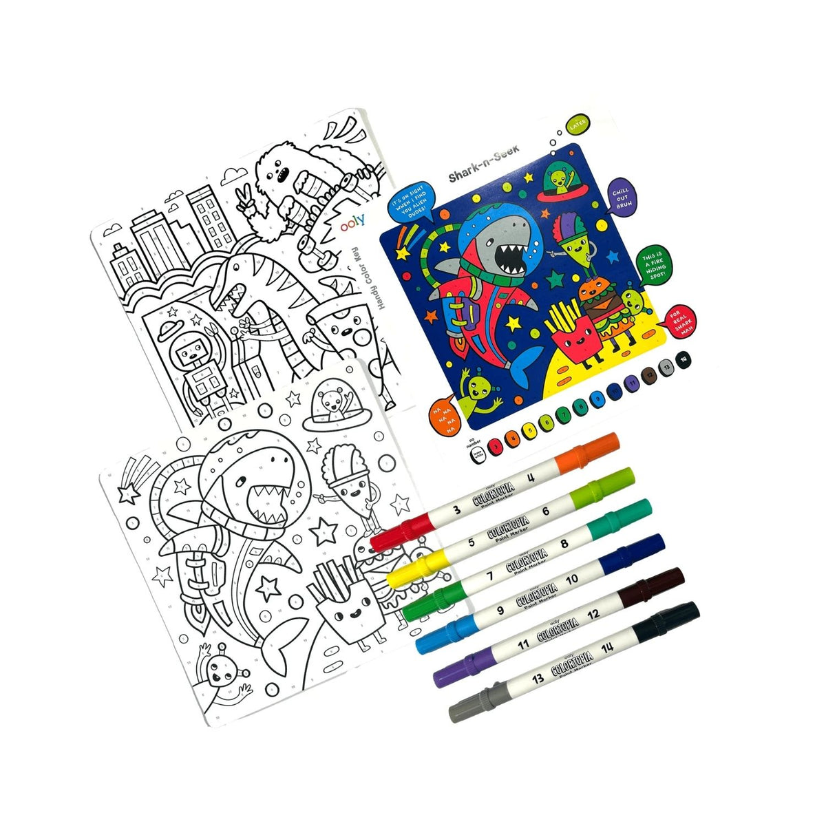 Ooly - Colortopia Paint Marker By Number Kit - Epic Adventures