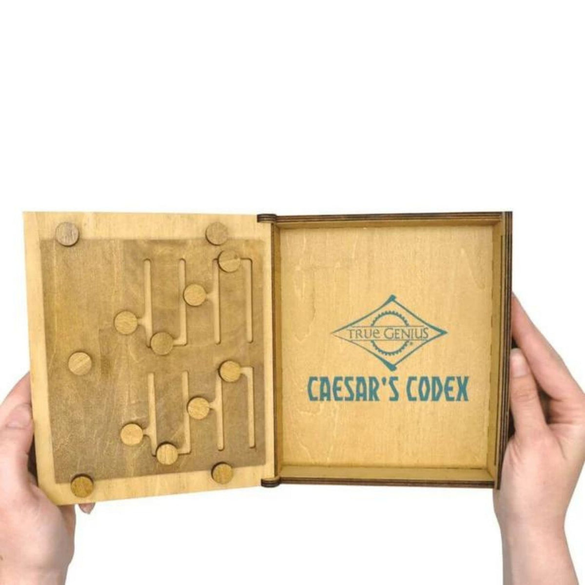 Test your Roman genius with this level four brainteaser. Position the sliders correctly to unlock the Codex. A perfect gift for history lovers and puzzle fans ages eight plus.