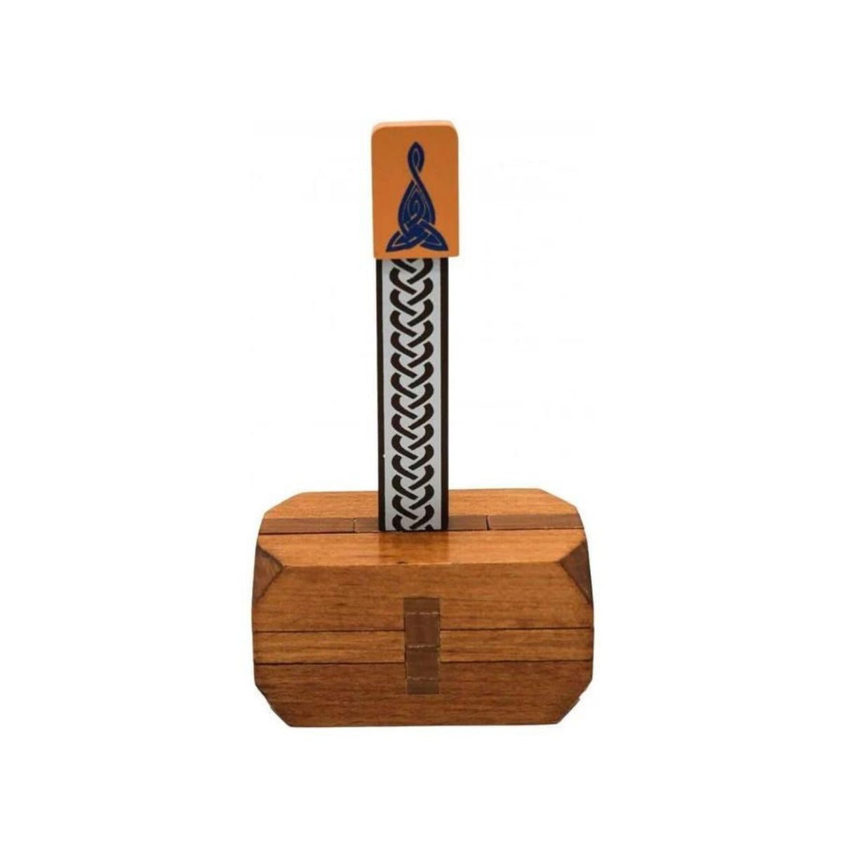 Prove you are worthy with this Thor's Hammer puzzle for ages eight plus. Disassemble and reassemble the legendary Norse weapon in this level three wooden challenge.