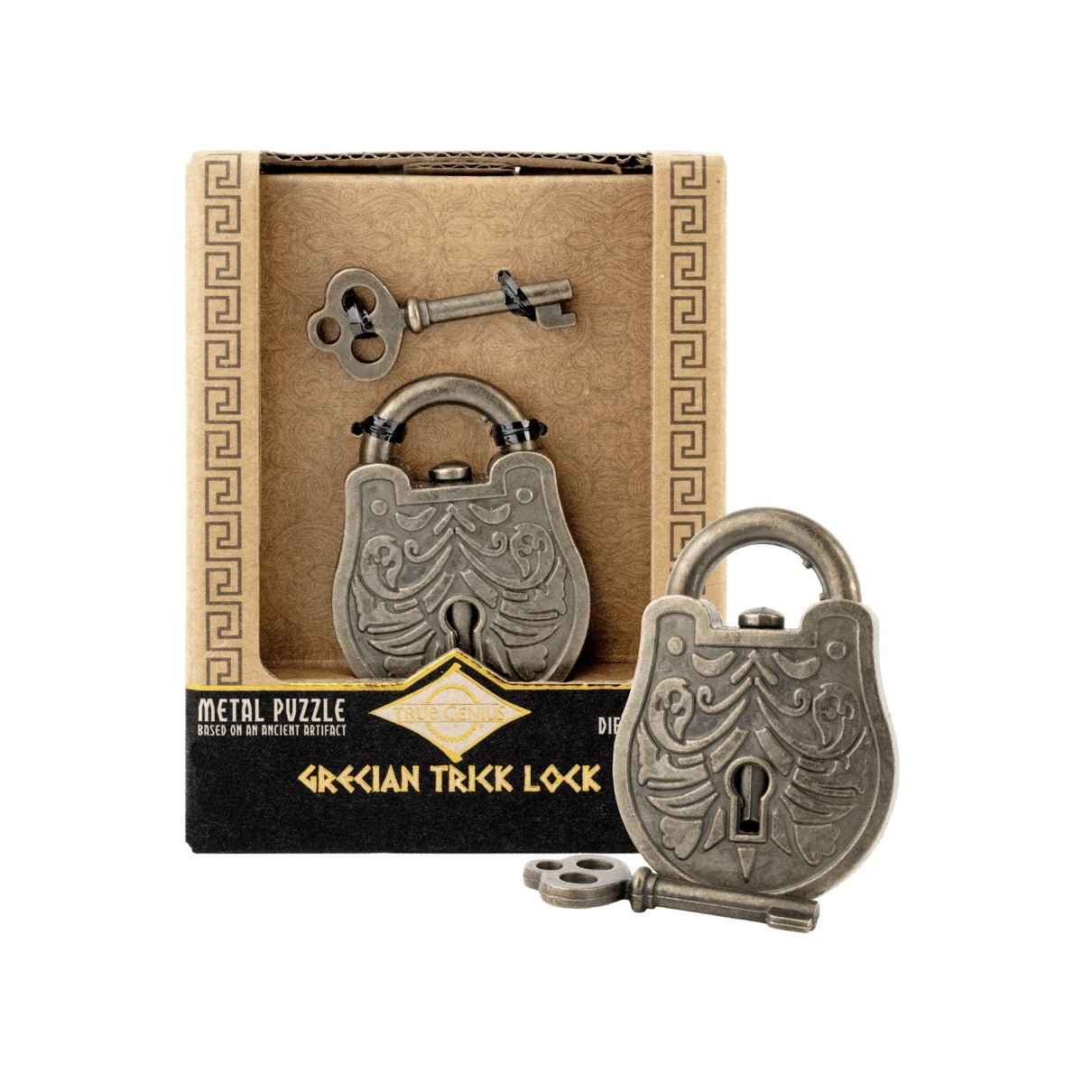 'Grecian Trick Lock' inspired by the first padlocks, this level three puzzle tests logic and patience.