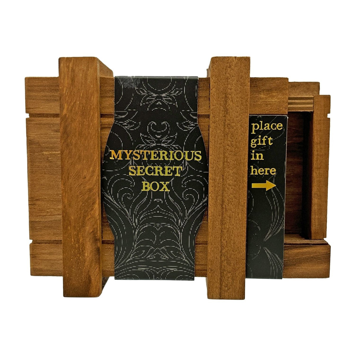 A wooden Sorcerer’s Gift Box with an ancient Roman mysterious locking mechanism, inspired by the ruins of Pompeii for ages eight plus.