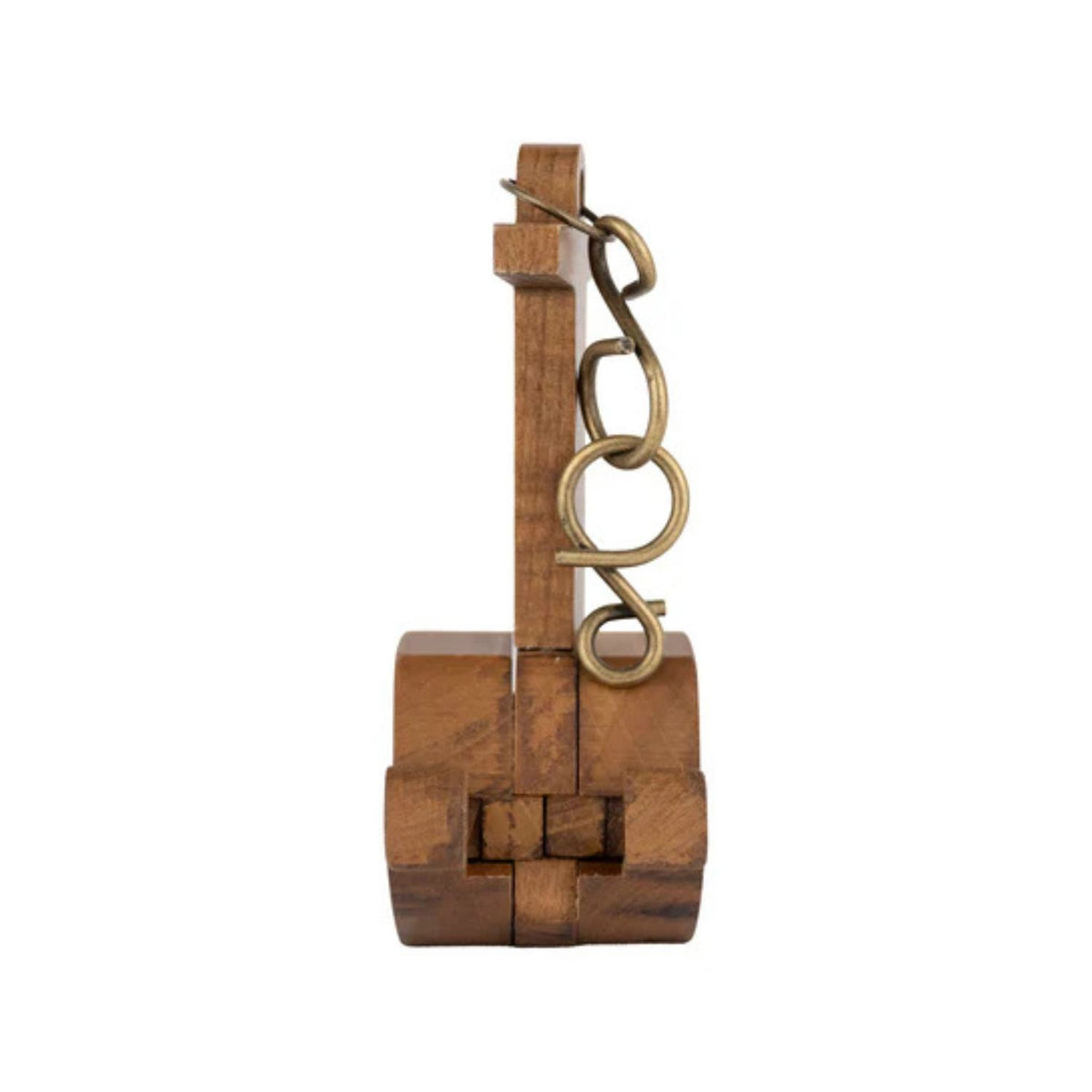 Anchor and Chain wooden brainteaser side on view