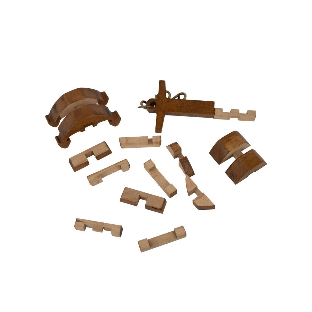Anchor and Chain wooden brainteaser dismantled 