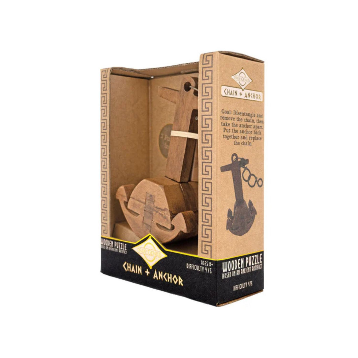 Anchor and Chain wooden brainteaser in the box