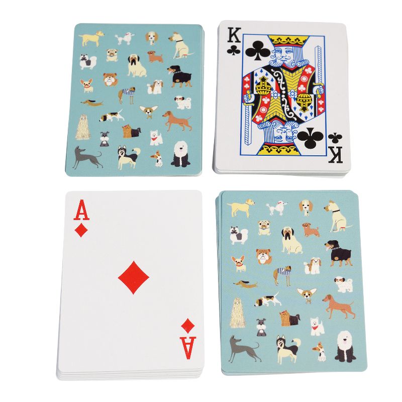 Playing Cards in A Tin with dog print