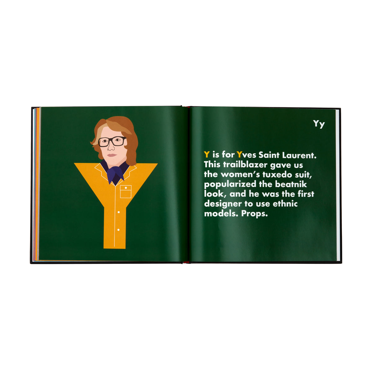 Fashion Legends Alphabet Book - Page Y - Yves Saint Laurent