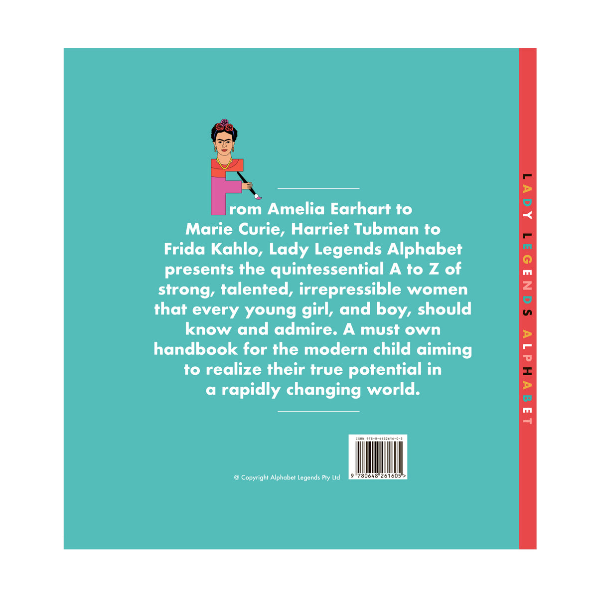 Lady Legends Alphabet Book - Back Cover